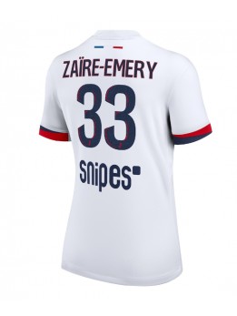 Paris Saint-Germain Warren Zaire-Emery #33 Replika Borta Kläder Dam 2025-26 Kortärmad